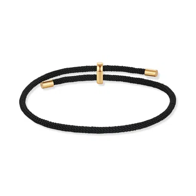 Evesaddiction Men's Adjustable Rope Bracelet - Gold / Black