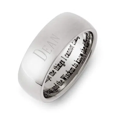 Evesaddiction Men's And Women's Stainless Steel Serenity Prayer Ring - 6