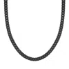 Evesaddiction Men's Black Plate Flat Curb Chain In Black