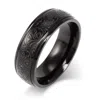 Evesaddiction Men's Black Stainless Steel Carved Design Ring In Black