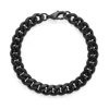 Evesaddiction Men's Black Stainless Steel Curb Bracelet In Black