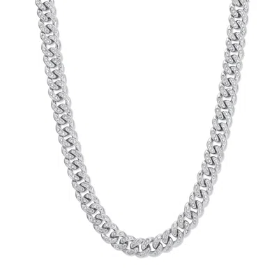Evesaddiction Men's Cz Chain Necklace In Metallic