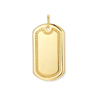 Evesaddiction Men's Dog Tag Charm In Gold