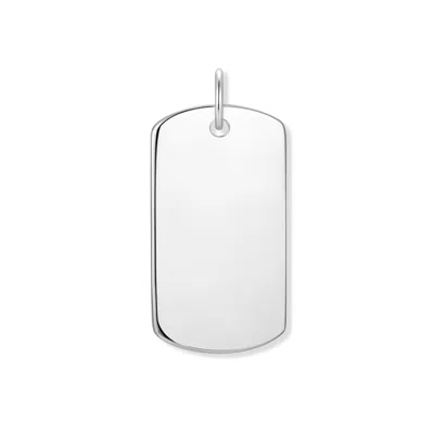 Evesaddiction Men's Dog Tag Charm In Silver