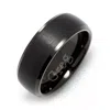 Evesaddiction Men's Engravable Brushed Tungsten Ring - Black / 12 In Black