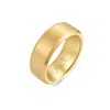 Evesaddiction Men's Engravable Brushed Tungsten Ring In Gold