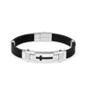 Evesaddiction Men's Engravable Cross Id Bracelet In Multi