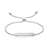 Evesaddiction Men's Engravable Stainless Steel Adjustable Bracelet In Gray