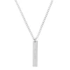 Evesaddiction Men's Engravable Stainless Steel Vertical Pendant - Steel In Silver