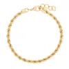 Evesaddiction Men's Gold Plated Rope Chain Anklet In Gold