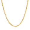 Evesaddiction Men's Gold Plated Stainless Steel Spiga Chain Necklace In Gold