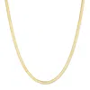 Evesaddiction Men's Gold Plated Sterling Silver Herringbone Chain Necklace In Gold