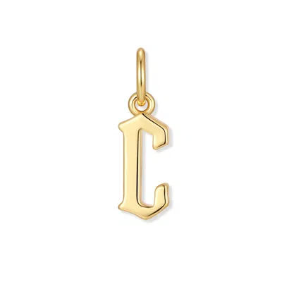 Evesaddiction Men's Initial Charm - Gold / C