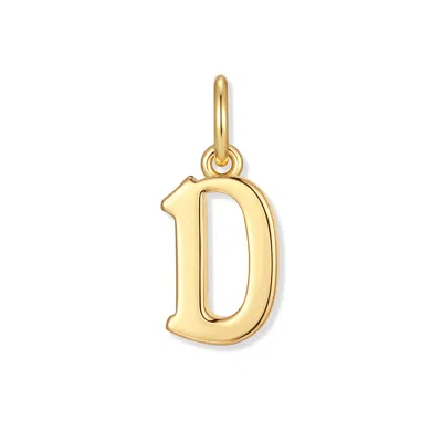 Evesaddiction Men's Initial Charm - Gold / D