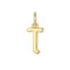 Evesaddiction Men's Initial Charm - Gold / T In Gold