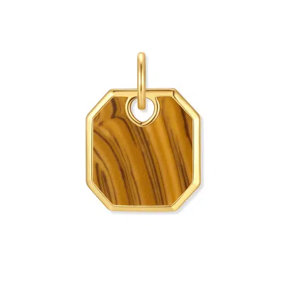 Evesaddiction Men's Octagon Charm - Brown