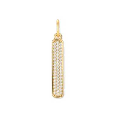 Evesaddiction Men's Pave Bar Charm In Gold