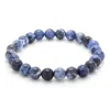 Evesaddiction Men's Sodalite Agate Bead Bracelet In Blue