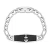 Evesaddiction Men's Stainless Steel Anchor Bracelet In Silver