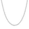Evesaddiction Men's Stainless Steel Cable Chain Necklace In Silver