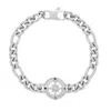 Evesaddiction Men's Stainless Steel Compass Bracelet In Silver