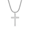 Evesaddiction Men's Stainless Steel Cross Pendant In Silver