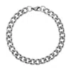 Evesaddiction Men's Stainless Steel Curb Chain Bracelet - Oxidized Steel In Metallic