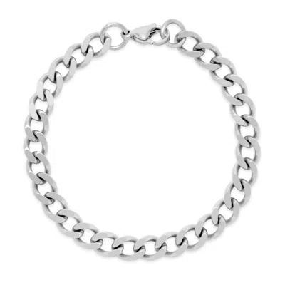 Evesaddiction Men's Stainless Steel Curb Chain Bracelet In Metallic