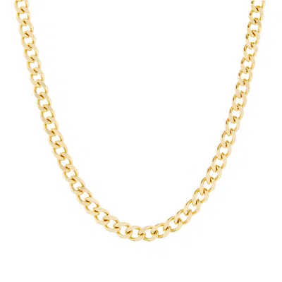 Evesaddiction Men's Stainless Steel Curb Chain Necklace - Gold