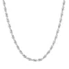 Evesaddiction Men's Stainless Steel Rope Chain Necklace In Silver