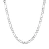 Evesaddiction Men's Sterling Silver Figaro Chain Necklace In Silver