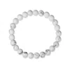 Evesaddiction Men's White Agate Bead Bracelet In White