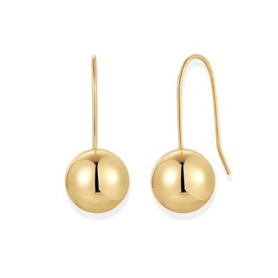 Evesaddiction Metal Ball Dangle Drop Earrings In Gold