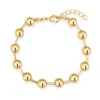 Evesaddiction Metal Bead Ball Bracelet In Gold