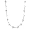 Evesaddiction Metal Bead Ball Necklace - Silver In Metallic