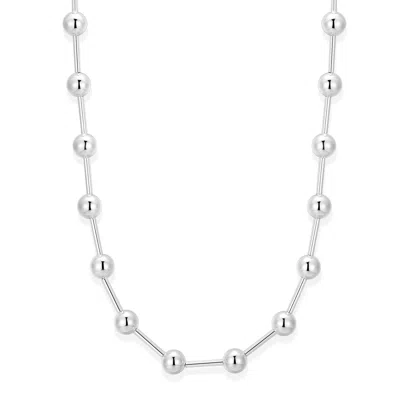 Evesaddiction Metal Bead Ball Necklace - Silver In Metallic