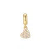 Evesaddiction Mini Heart Dangle Spacer Charm In Gold