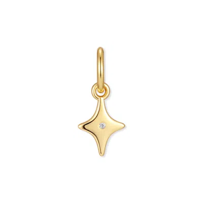 Evesaddiction Mini North Star Dangle Charm In Gold