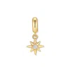 Evesaddiction Mini Starburst Dangle Spacer Charm In Gold