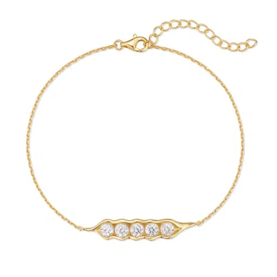 Evesaddiction Moissanite Pea And The Pod Bracelet - Gold / 5