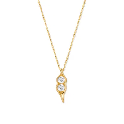 Evesaddiction Moissanite Pea And The Pod Necklace - Gold / 2
