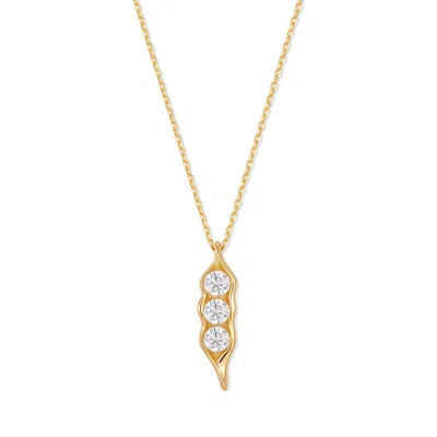 Evesaddiction Moissanite Pea And The Pod Necklace - Gold / 3