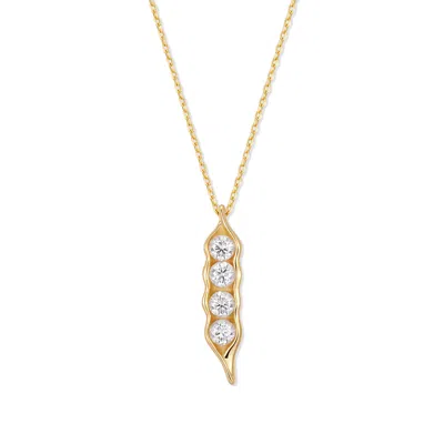 Evesaddiction Moissanite Pea And The Pod Necklace - Gold / 4