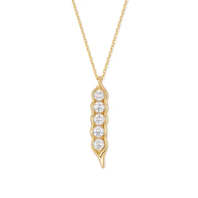 Evesaddiction Moissanite Pea And The Pod Necklace - Gold / 5