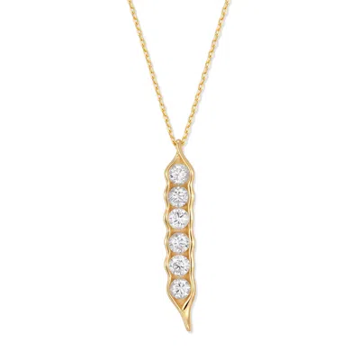 Evesaddiction Moissanite Pea And The Pod Necklace - Gold / 6