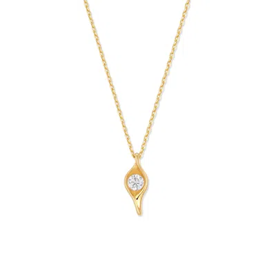 Evesaddiction Moissanite Pea And The Pod Necklace - Gold / 1