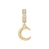 Evesaddiction Moon Dangle Spacer Charm In Gold