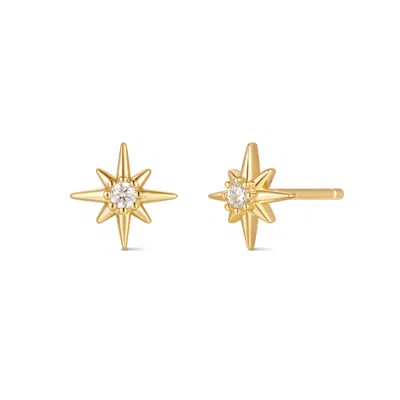 Evesaddiction North Star Earrings In Gold