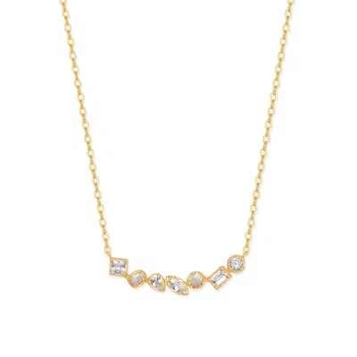 Evesaddiction Ombre Birthstone Necklace - Gold / April