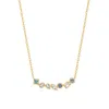 Evesaddiction Ombre Birthstone Necklace - Gold / December In Blue